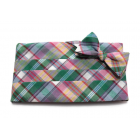 Green & Purple Madras Plaid Cummerbund & Bow Tie
